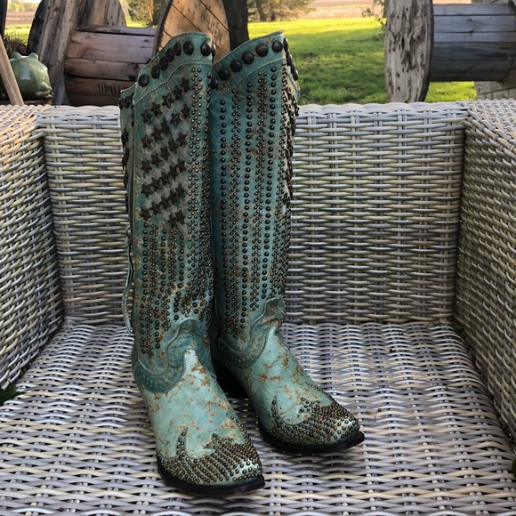 Double D Ranch Killa Flag Boots 9.5 Cowboy Lane - Picture 6 of 16